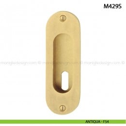 Maniglia incasso ovale per porta scorrevole con foro chiave Hoppe M429S 2