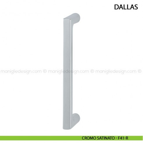 Maniglione per porta Dallas Hoppe in ottone interasse 250 mm cromo satinato - F41-R