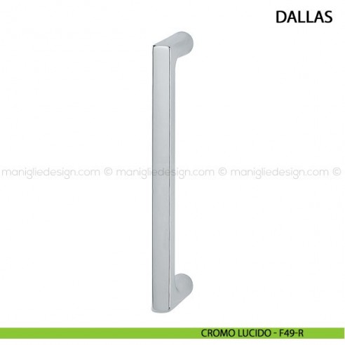 Maniglione per porta Dallas Hoppe in ottone interasse 250 mm cromo lucido - F49-R