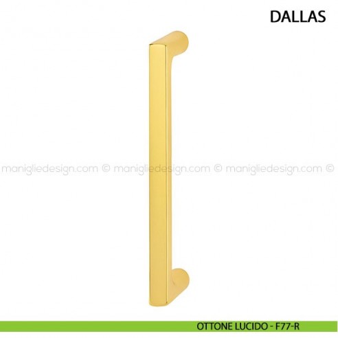 Maniglione per porta Dallas Hoppe in ottone interasse 250 mm ottone lucido - F77-R
