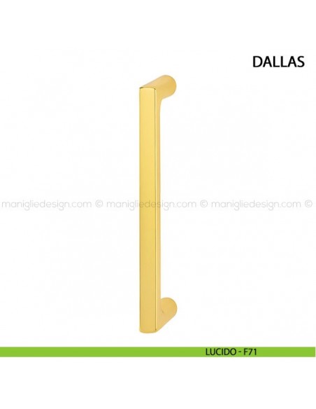 Maniglione per porta Dallas Hoppe in ottone interasse 250 mm lucido - F71