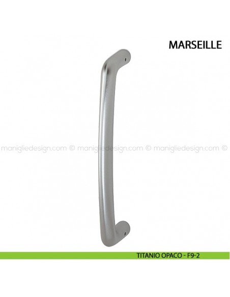 Maniglione per porta Marseille Hoppe in alluminio interasse 300 mm titanio opaco - F9-2