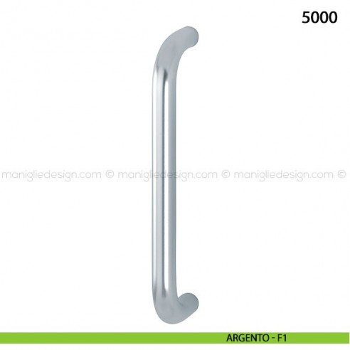 Maniglione per porta 5000 Hoppe in alluminio interasse 300 mm argento - F1