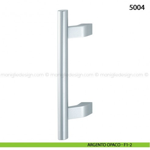 Maniglione per porta 5004 Hoppe in alluminio interasse 210 mm argento opaco - F1-2