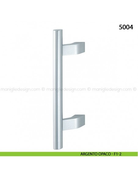Maniglione per porta 5004 Hoppe in alluminio interasse 210 mm argento opaco - F1-2