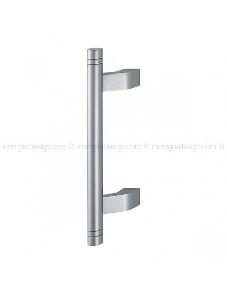 Maniglione per porta 5004D Hoppe in alluminio interasse 210 mm con scanalature
