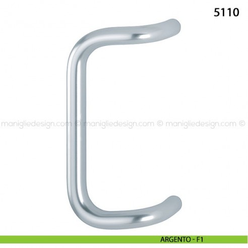 Maniglione per porta 5110 Hoppe in alluminio diametro 30 mm interasse 300 argento - F1