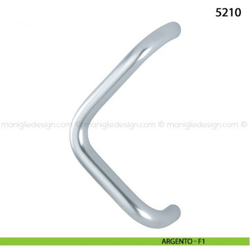 Maniglione per porta 5210 Hoppe in alluminio diametro 30 mm interasse 350 argento - F1