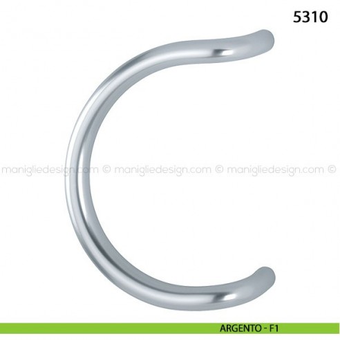 Maniglione per porta 5310 Hoppe in alluminio diametro 30 mm interasse 350 argento - F1