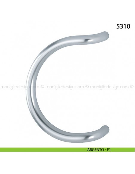 Maniglione per porta 5310 Hoppe in alluminio diametro 30 mm interasse 350 argento - F1