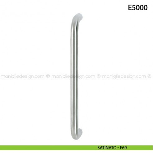Maniglione per porta E5000 Hoppe acciaio inox diametro 25 mm interasse 350 satinato - F69