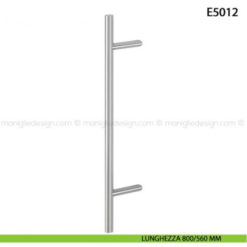 Maniglione per porta E5012 Hoppe acciaio inox diametro 30 mm 800/560 mm