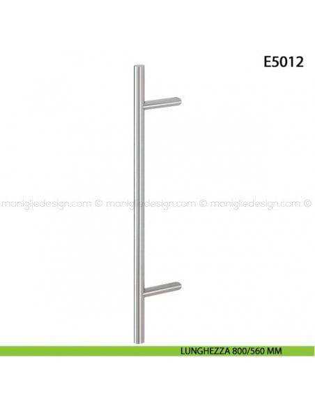 Maniglione per porta E5012 Hoppe acciaio inox diametro 30 mm 800/560 mm