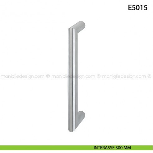 Maniglione per porta E5015 Hoppe acciaio inox diametro 30 mm interasse 300 mm