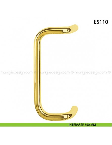 Maniglione per porta E5110 Hoppe acciaio inox diametro 30 mm interasse 350 ottone lucido - F77-R