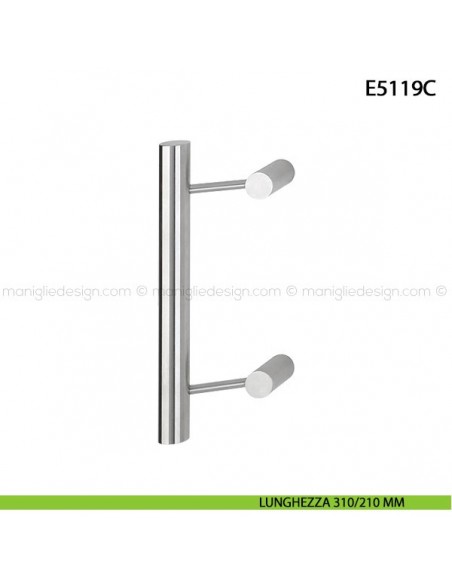 Maniglione per porta E5119C Hoppe acciaio inox diametro 30 mm 310/210 mm