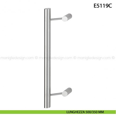 Maniglione per porta E5119C Hoppe acciaio inox diametro 30 mm 500/350 mm