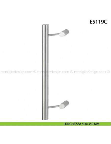Maniglione per porta E5119C Hoppe acciaio inox diametro 30 mm 500/350 mm