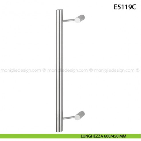 Maniglione per porta E5119C Hoppe acciaio inox diametro 30 mm 650/450 mm