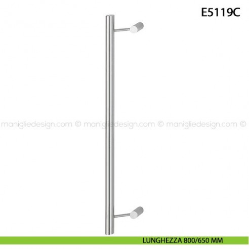 Maniglione per porta E5119C Hoppe acciaio inox diametro 30 mm 800/650 mm