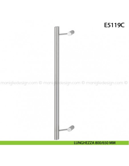 Maniglione per porta E5119C Hoppe acciaio inox diametro 30 mm 800/650 mm