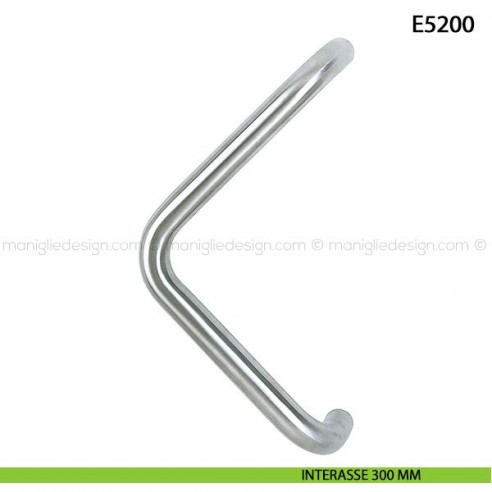 Maniglione per porta E5200 Hoppe acciaio inox diametro 25 mm interasse 300 mm satinato - F69