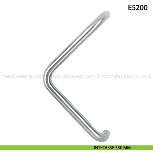 Maniglione per porta E5200 Hoppe acciaio inox diametro 25 mm interasse 350 mm satinato - F69