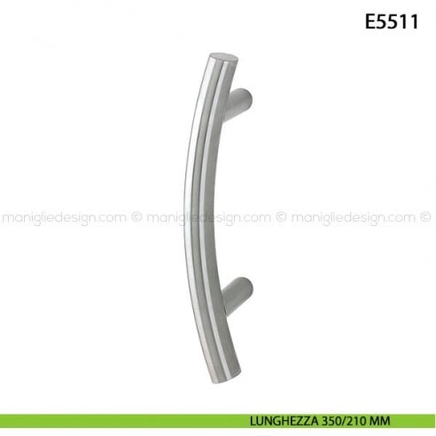 Maniglione per porta E5511 Hoppe acciaio inox diametro 30 mm interasse 350/210 mm