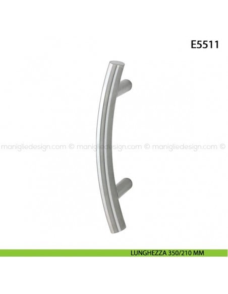 Maniglione per porta E5511 Hoppe acciaio inox diametro 30 mm interasse 350/210 mm