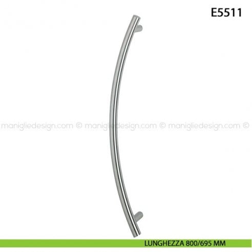 Maniglione per porta E5511 Hoppe acciaio inox diametro 30 mm interasse 800/695 mm