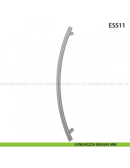 Maniglione per porta E5511 Hoppe acciaio inox diametro 30 mm interasse 800/695 mm
