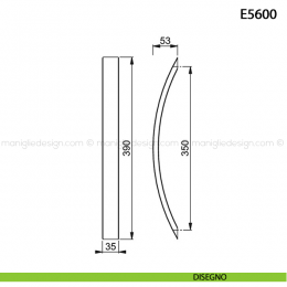 Maniglione per porta E5600 Hoppe acciaio inox 2