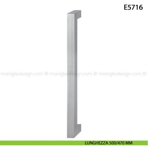 Maniglione per porta E5718 Hoppe acciaio inox interasse 500/470 mm