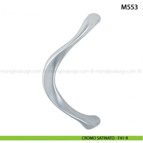 Maniglione per porta M553 Hoppe in ottone interasse 250 mm cromo satinato - F41-R