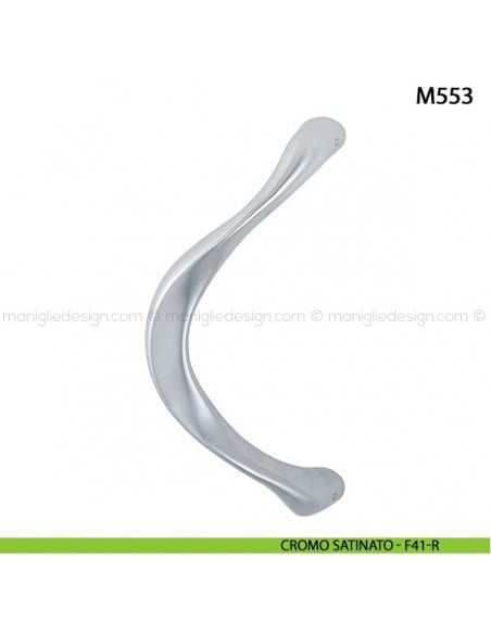 Maniglione per porta M553 Hoppe in ottone interasse 250 mm cromo satinato - F41-R