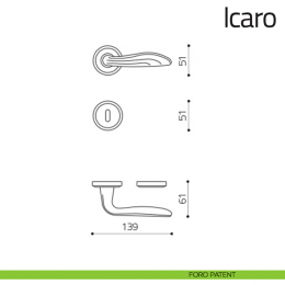 Maniglia per porta Icaro Olivari 2