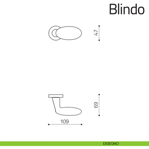 Pomello per porta Bond fisso Olivari disegno