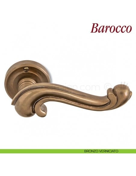Maniglia per porta Barocco Antologhia con molla bronzo verniciato