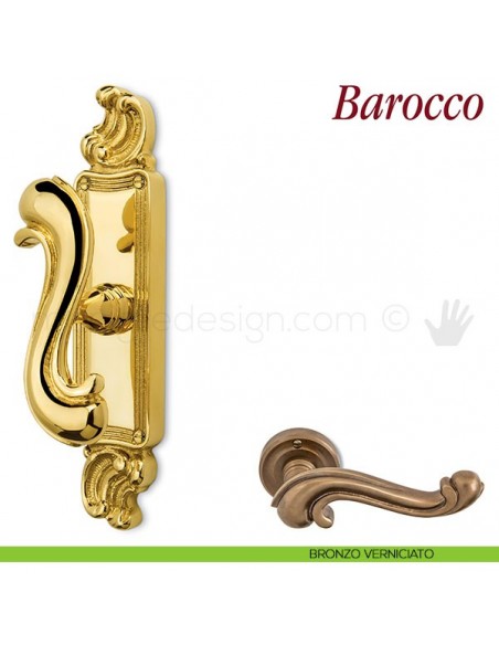 Maniglia per finestra cremonese Barocco Antologhia bronzo verniciato