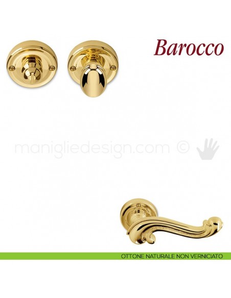 Nottolino per porta Antologhia KBA19 BZG 6G ottone naturale non verniciato