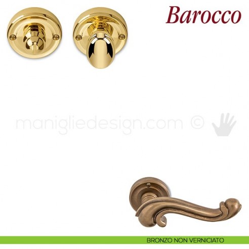 Nottolino per porta Antologhia KBA19 BZG 6G bronzo non verniciato