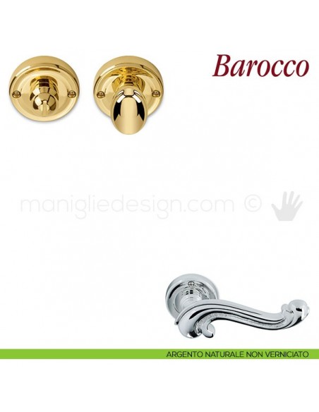 Nottolino per porta Antologhia KBA19 BZG 6G argento naturale non verniciato