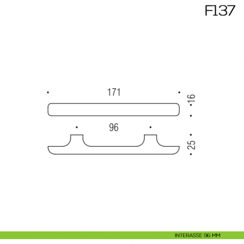 Maniglia per mobile F137 Formae interasse 96 mm