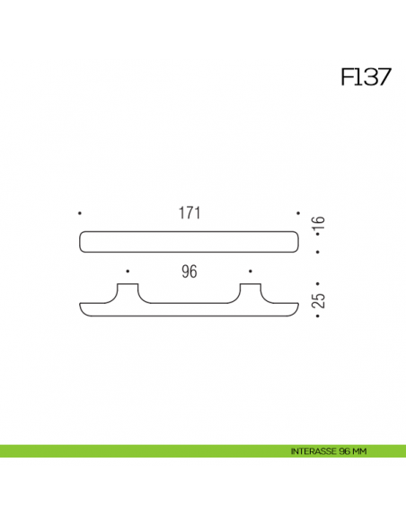Maniglia per mobile F137 Formae interasse 96 mm