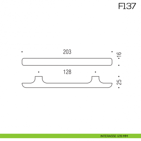 Maniglia per mobile F137 Formae interasse 128 mm
