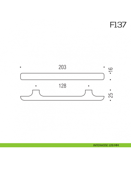 Maniglia per mobile F137 Formae interasse 128 mm