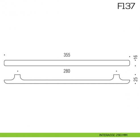Maniglia per mobile F137 Formae interasse 280 mm