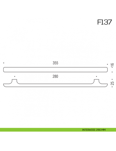 Maniglia per mobile F137 Formae interasse 280 mm