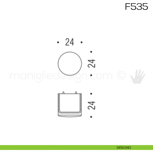 Pomolo per mobile F535 Formae disegno