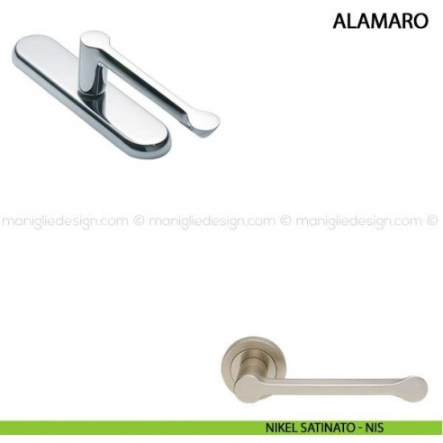 Maniglia cremonese per finestra Alamaro Manital nikel satinato